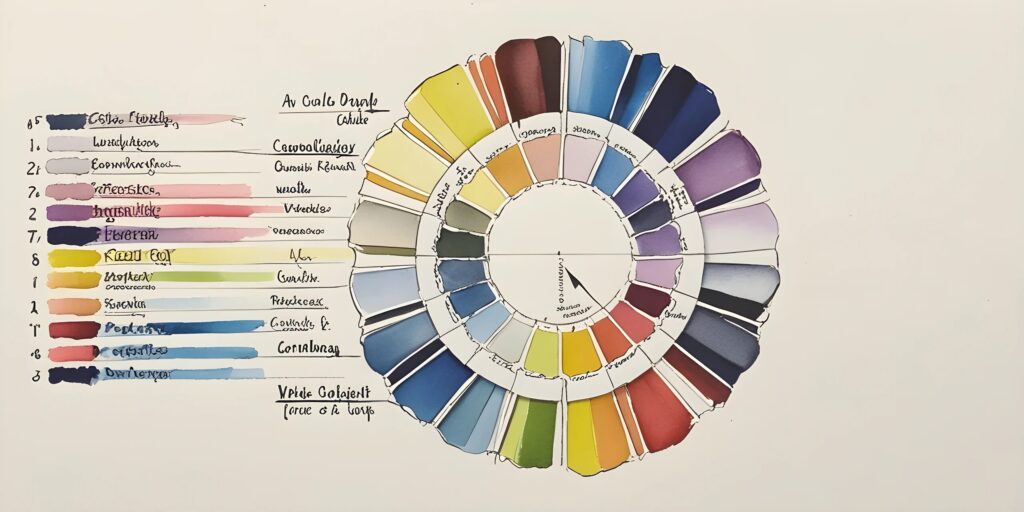 circle of colors showing the idea of color psychology.