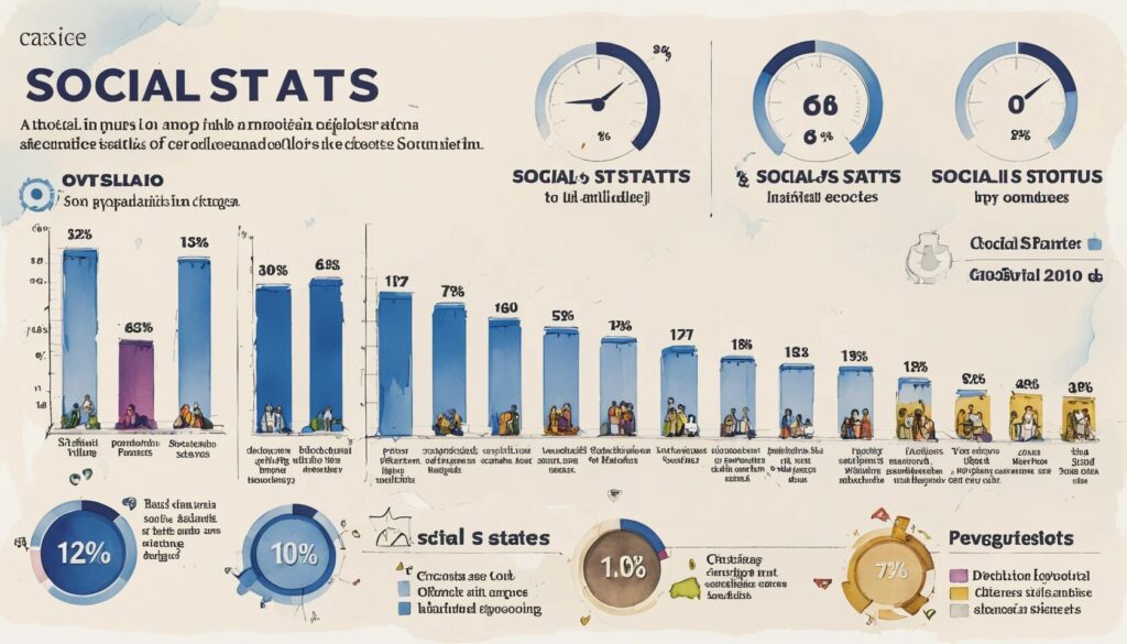 image of a line chart showing the idea of social media stats.