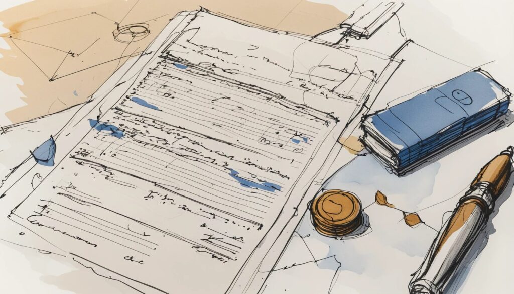sketch image of a creative brief document.