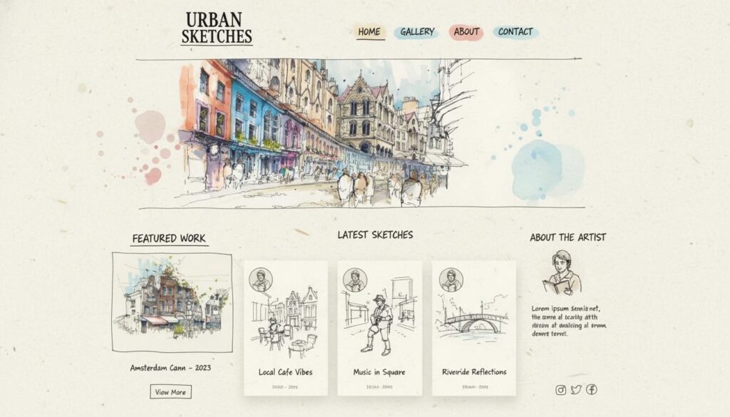 illustration of website layout.