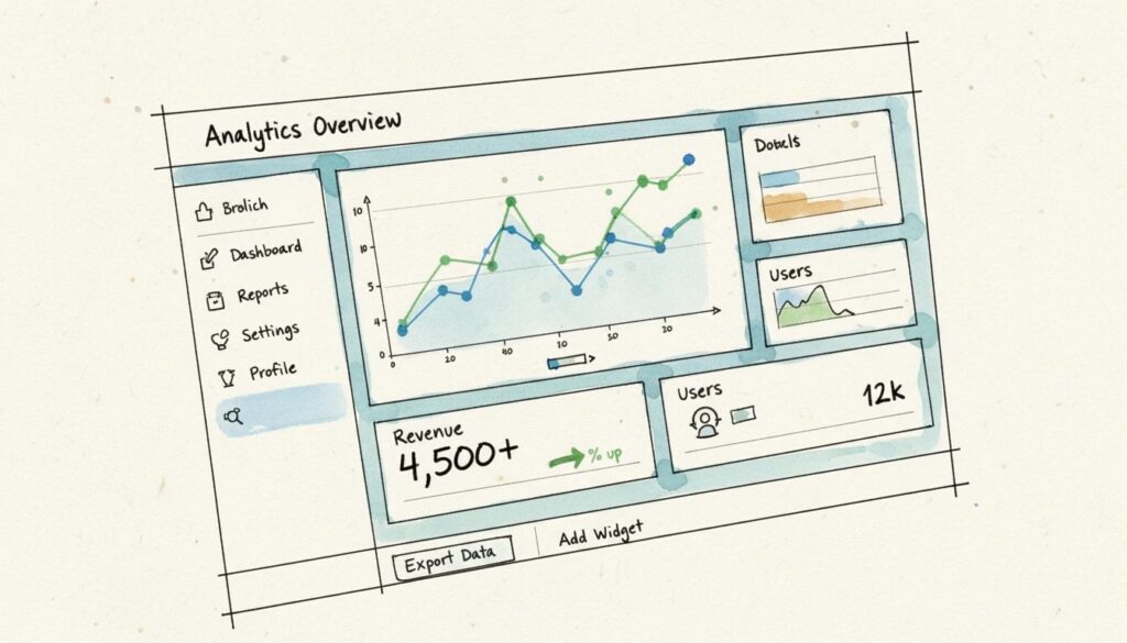 illustration of a UI dashboard.