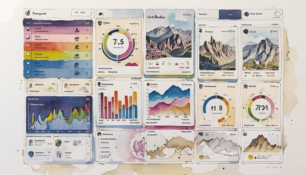 illustration of a metrics dashboard