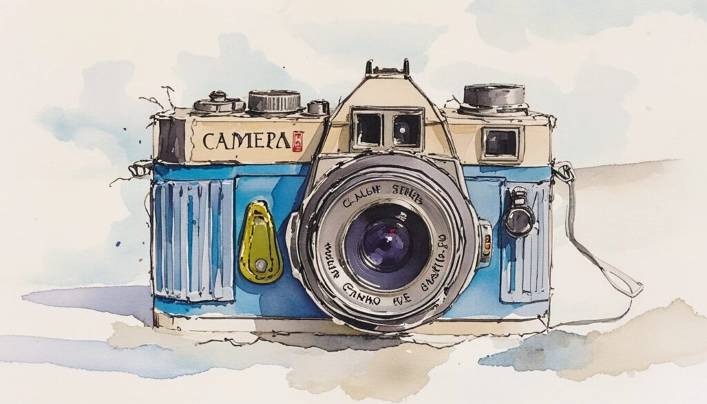 illustration of a 35mm camera